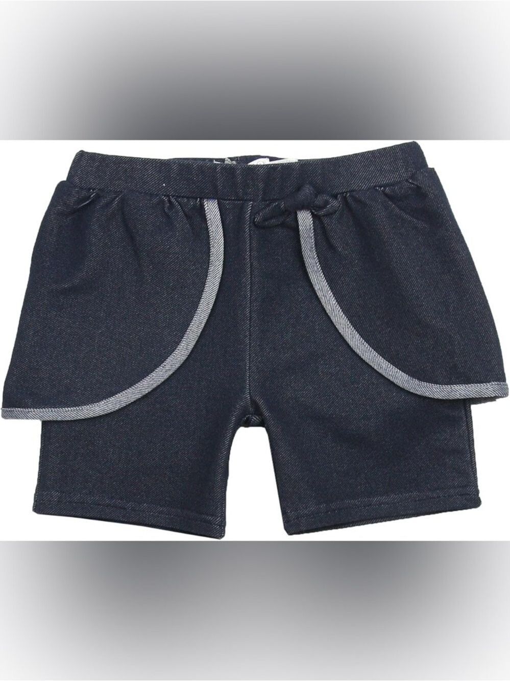 Size 24 months deux par deux Navy Shorts with Light Gray Trim